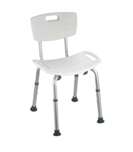 Bathroom stool with backrest