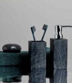 Bath-Accessory Set Slate Rock