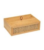 Box With Lid Made Of Bamboo & Rattan