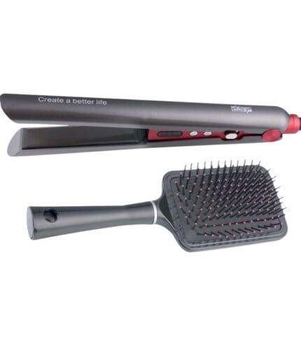 DSP hair straightener with brush 10264